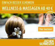 Wellness-Behandlungen und Massagegutscheine als Geschenkidee finden